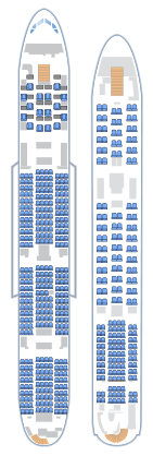 distribución de los asientos del airbus a380