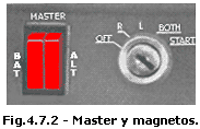 master y magnetos del avión