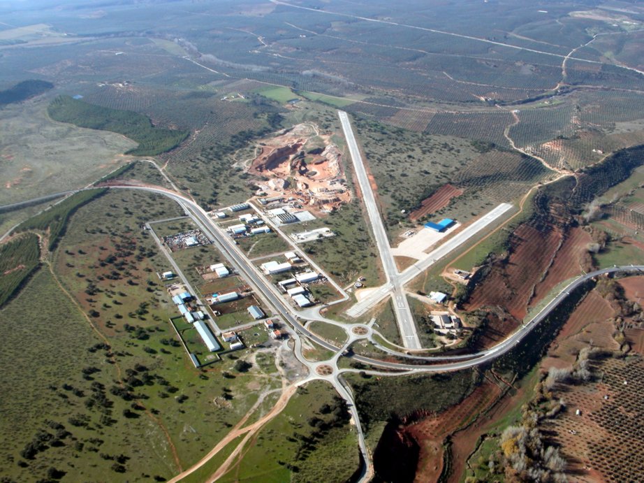 vista aerea del aerodromo de beas